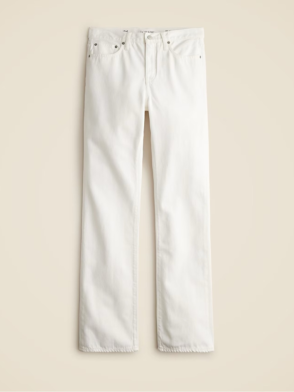 NWT J.CREW Women's Mid-rise Straight Jean in 1984 Rigid White Size 27 NEW 84’ - Picture 1 of 6